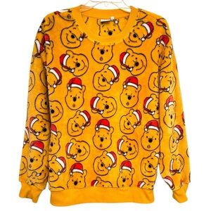 Disney Winnie the Pooh Size Large Fleece Crew Neck Sweatshirt